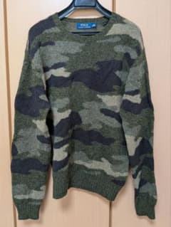 【3連休限定】POLO RALPH LAUREN 迷彩カモフラ ウールニット Mのサムネイル