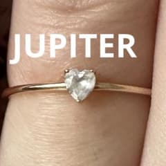 jupiter ホワイトトパーズ ハートシェイプリング K10 - メルカリ