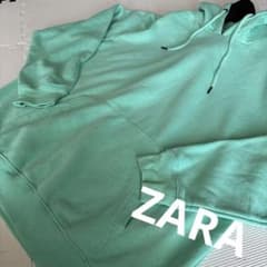 MZARA XL ミントグリーン パーカー - メルカリ