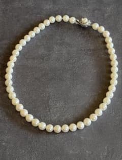 三越購入品 アコヤ本真珠 テリ良好 ホワイトパールネックレス 41㎝ 8㎜ 三越購入品 アコヤ本真珠 テリ良好 ホワイトパールネックレス 41㎝ 8