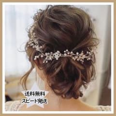 《No.35》小枝風髪飾り ヘッドドレス ウエディングアクセサリー ゴールドのサムネイル