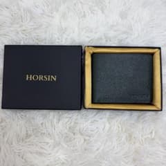 HORSIN 二つ折り財布 グリーン 本革 メンズ 箱付き　新品　未使用