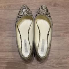 JEANASIS バレエシューズ　パイソン柄　24㎝のサムネイル