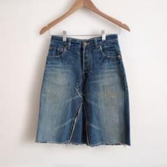 デニム タイトスカート 切りっぱなし加工