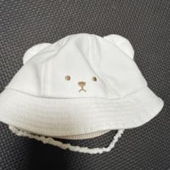 ベビー 帽子 くま ホワイト 42cmのサムネイル