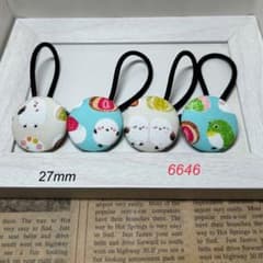 6646 くるみボタン ヘアゴム - メルカリ