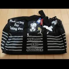 SNOOPY　ボストンバッグ　黒のサムネイル