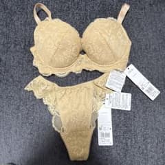 新品 ワコール サルート ベージュ レース ブラジャーショーツセット M