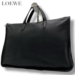 美品✨ロエベ ビジネスバッグ トレド アナグラム ロゴ A4可 レザー ネイビー 美品✨ロエベ ビジネスバッグ トレド アナグラム ロゴ A4可 レザー