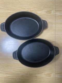 staub ストウブ グラタン ディッシュ ブラック 23cm 2枚セットのサムネイル