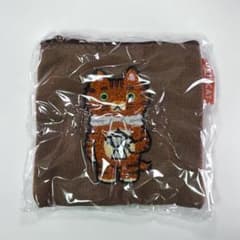 CACAOCAT カカオキャット もこもこししゅうポーチ『キジトラ』ガチャのサムネイル