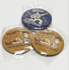 【新品】トイストーリー 缶バッジ 3個セット（ウッディ・バズ）　ディズニーのサムネイル