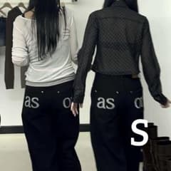 新品☆即日発送☆韓国ASON as''on ブラック デニムパンツ S / - メルカリ