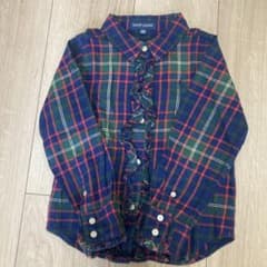 RALPH LAUREN キッズ チェック柄 フリルシャツ 100cmのサムネイル