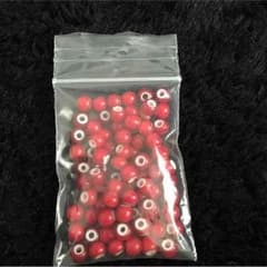 ホワイトハーツ 赤ビーズ 本物‼️のサムネイル