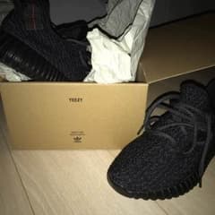 yeezy boost 350 black ブラック 1st 画像加工なしのサムネイル
