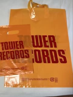 TOWER RECORDS ショッピングバッグ オレンジ　80枚 TOWER RECORDS ショップ袋 大小セット タワレコ - メルカリ