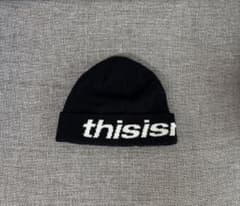 thisisneverthat ニット帽 ビーニー ブラックのサムネイル