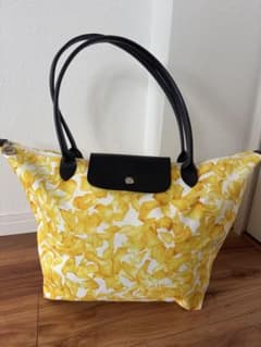 LONGCHAMP イエロー花柄トートバッグのサムネイル