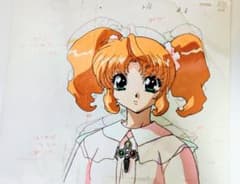 シャーマニックプリンセス、ティアラセル画 オレンジ髪 大きなリボン 