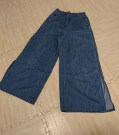 GU イージーデニムパラッツォパンツ デニムブルー　Мのサムネイル