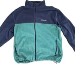 【ビッグシルエット】Columbia フリース XXL ネイビー/グリーンのサムネイル