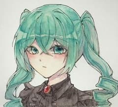 アナログ オリジナル イラスト 透明水彩 原画 - 2