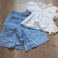 Loulou Ami 刺繍ブラウス /パンツ　110セットのサムネイル