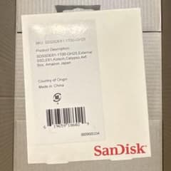 【新品未開封】SanDisk 外付けSSD SDSSDE61-1T00-GH25のサムネイル