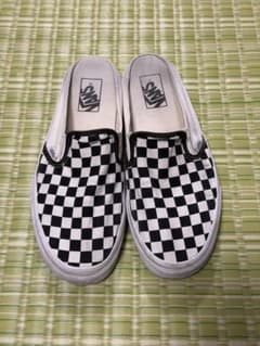 VANS スリッポン ミュール チェッカー 27.5cm ブラック ホワイトのサムネイル