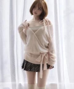 AM1760 andmary Sheer loose knit topsのサムネイル