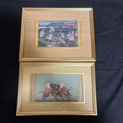 高級インド　2点セット　ミニアチュール　細密画 高級インド 2点セット ミニアチュール 細密画 - メルカリ