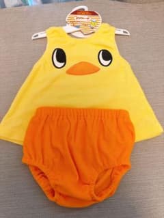 チキンラーメン ひよこちゃん ビブスーツ ベビー服 80cmのサムネイル