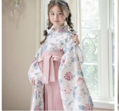 キャサリンコテージ　ダリアベージュ×桃袴　 簡単袴　卒業式　160cm キャサリンコテージ ダリアベージュ×桃柄 袴 - メルカリ