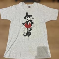90s USA製 FRUIT OF THE LOOM プリントTシャツ Lグレーのサムネイル