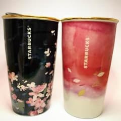 【未使用】スタバ 陶器タンブラー さくら 2本セット 台湾限定のサムネイル