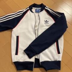 adidas 3ストライプジャケット ホワイト/ネイビーのサムネイル