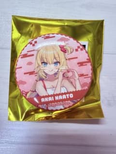 赤井はあと （フロあがり ver.） 極楽湯 RAKU SPA コラボ缶バッジのサムネイル