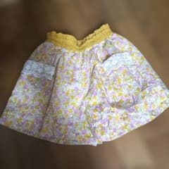キュロットスカート　花柄　イエローのサムネイル