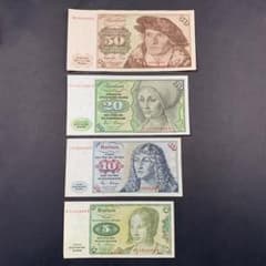 旧ドイツマルク紙幣 4枚 - メルカリ