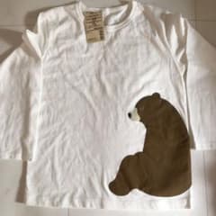 無印良品 オーガニックコットン 長袖 Tシャツ 130 ロンT 親子 くまのサムネイル