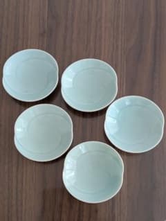 白山陶器 ともえ 手塩浅鉢 青白釉 5枚セット 小皿 豆皿 手塩皿 薬味皿のサムネイル