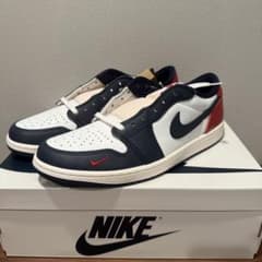 新品】NIKE AJ1 LOW OG 28cm ネイビー×レッド - メルカリ