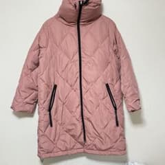 美品【ESPRIT D'OR】ピンク キルティングダウンジャケット ミディ丈M