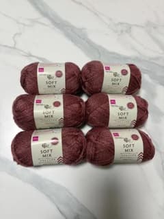 DAISO SOFT MIX ベリーレッド 6個セットのサムネイル