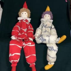 手作り人形　ピエロ2体のサムネイル
