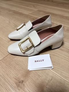 美品】BALLY Janelle ローファー ホワイト 本革 ブロックヒール - メルカリ