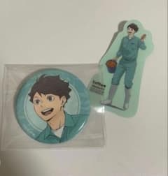 ハイキュー!! 及川徹 缶バッジ ステッカー 2点セットのサムネイル