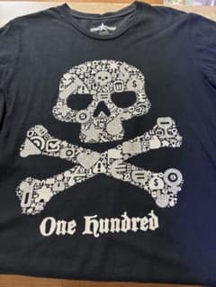 One Hundred スカル Tシャツ ブラックのサムネイル
