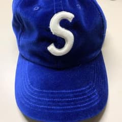 supreme Sロゴ velvet 6panel  ロイヤルのサムネイル